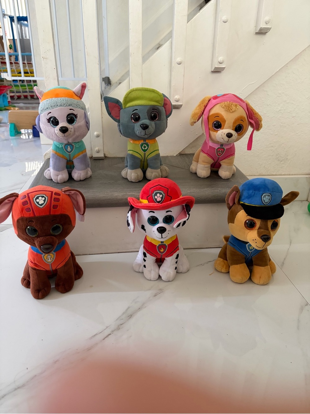 Set of 6 Ty Beanie Babies Boos Paw Patrol